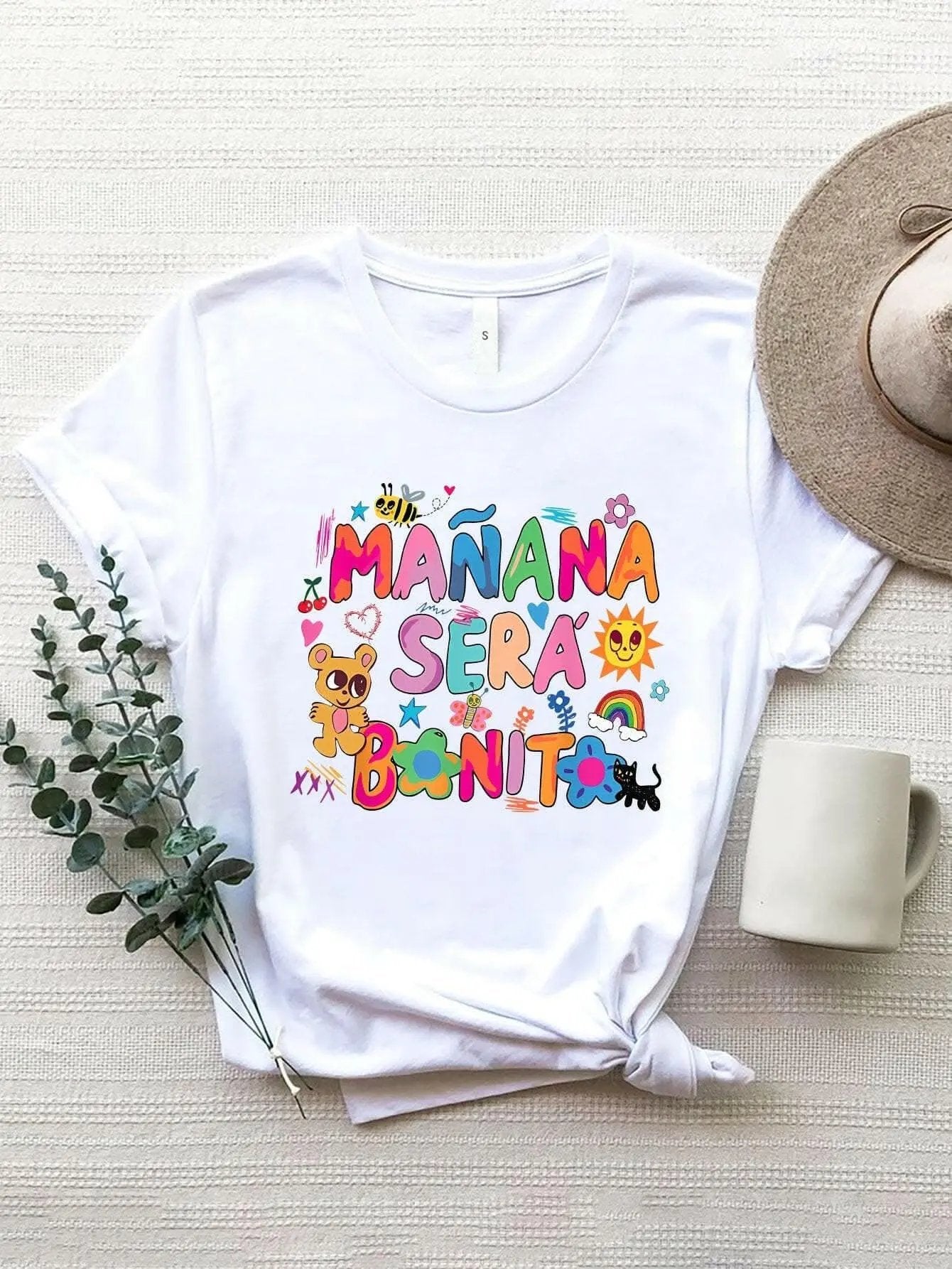 T-Shirts Trendsi Graphic Print Tee Women's Casual T-Shirt Style Comfort Fit