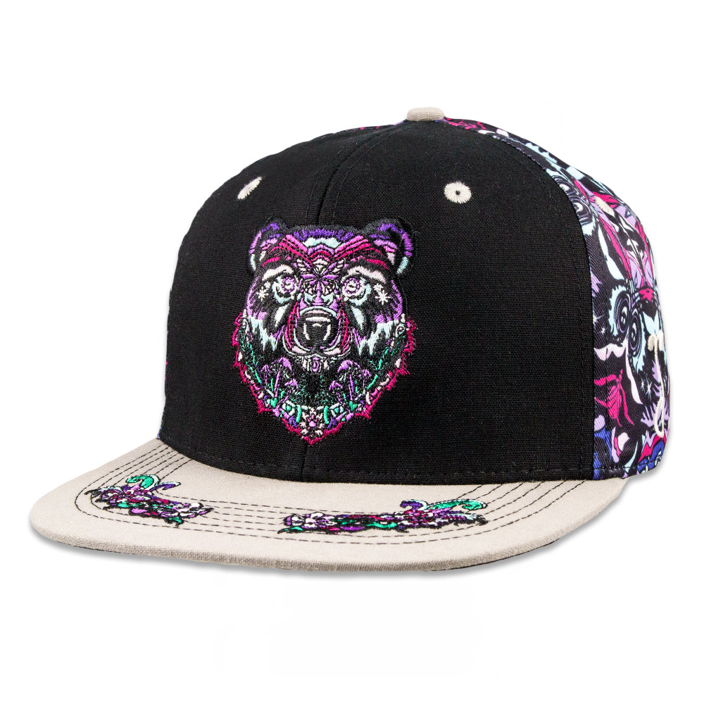 Ellie Paisley Bear Floral Fitted Hat