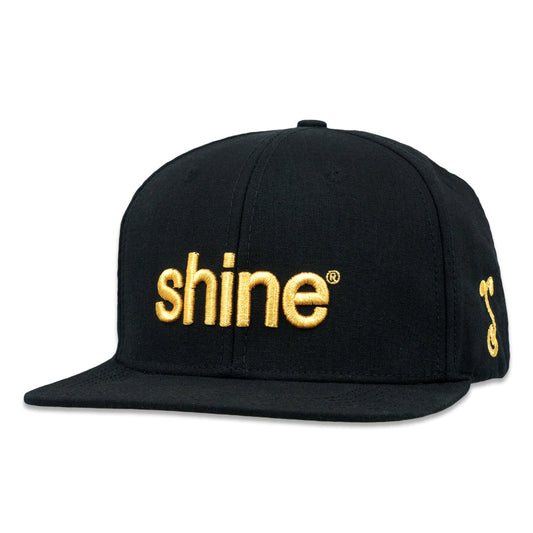 Gorra "Shine Black Gold" con cierre trasero a presión