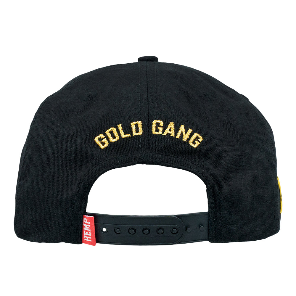 Gorra "Shine Black Gold" con cierre trasero a presión