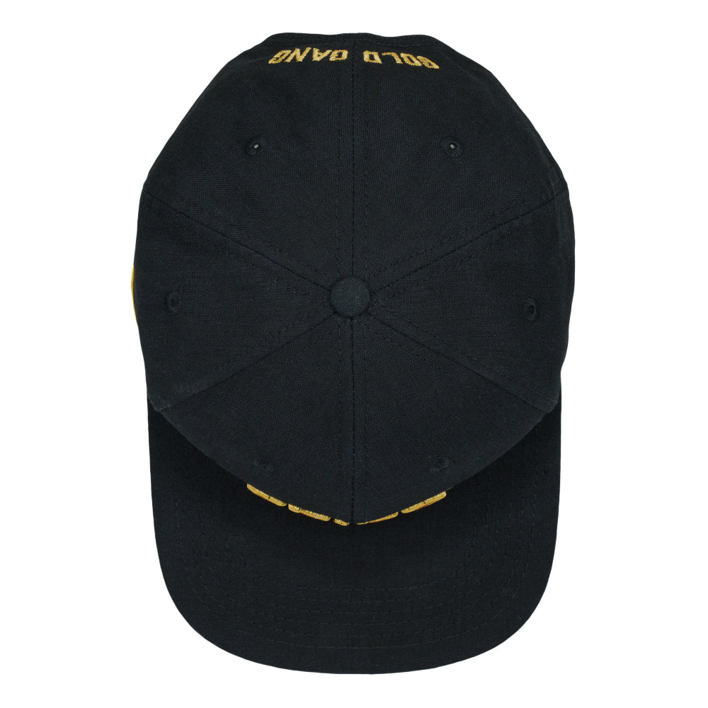 Gorra "Shine Black Gold" con cierre trasero a presión