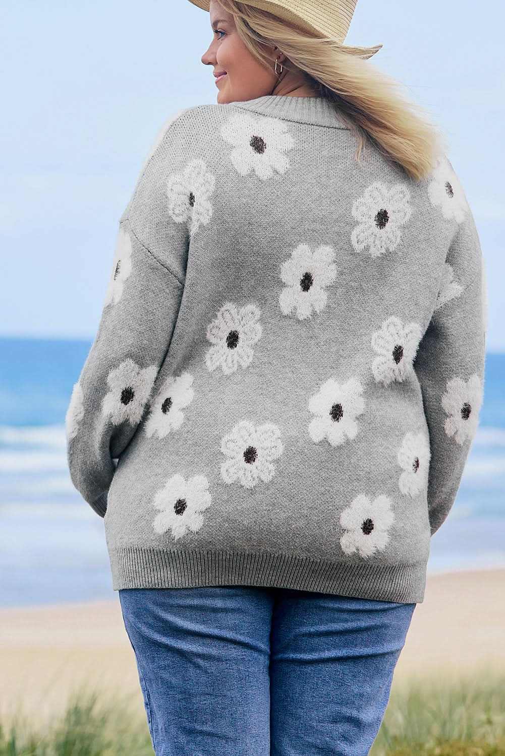 Love Salve Plus Size Embroidered Sweater — Cozy Winter Essential