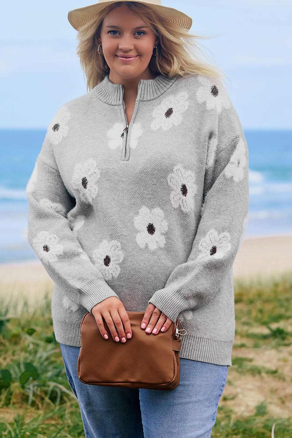 Love Salve Plus Size Embroidered Sweater — Cozy Winter Essential