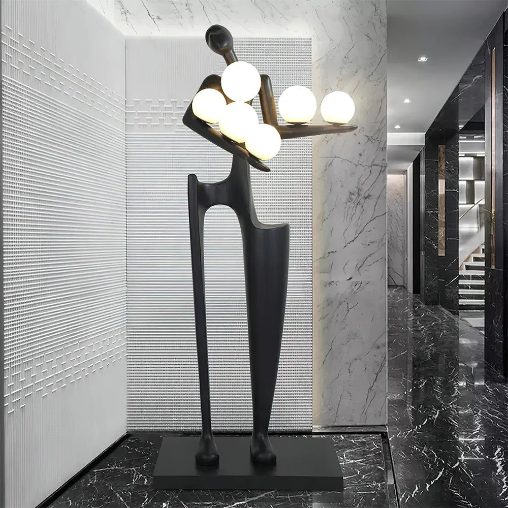 Lámpara de pie Escultura Figura de Bienvenida