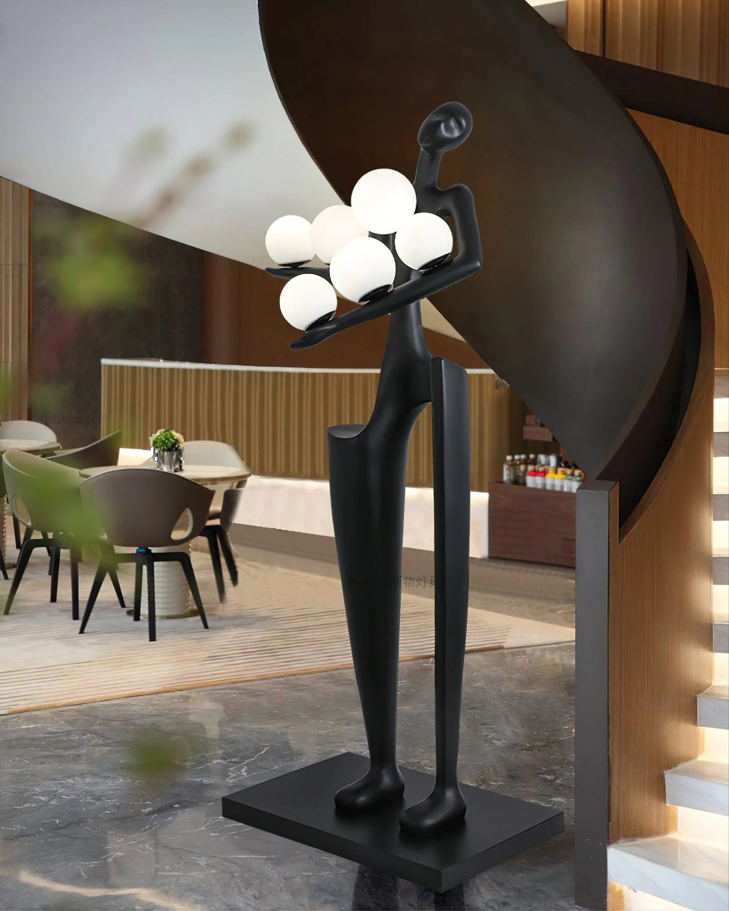 Lámpara de pie Escultura Figura de Bienvenida