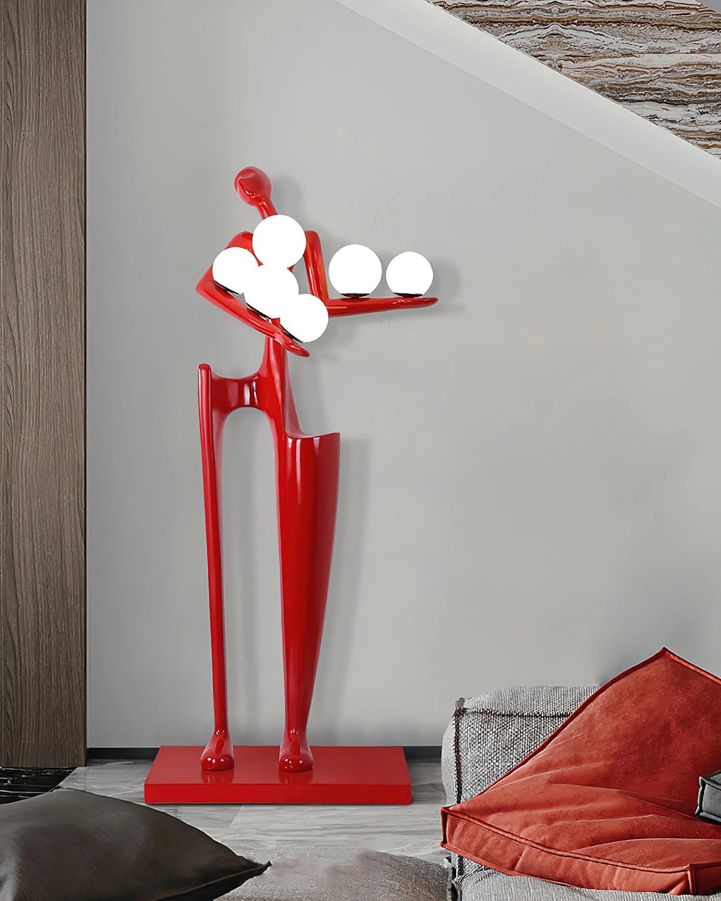 Lámpara de pie Escultura Figura de Bienvenida