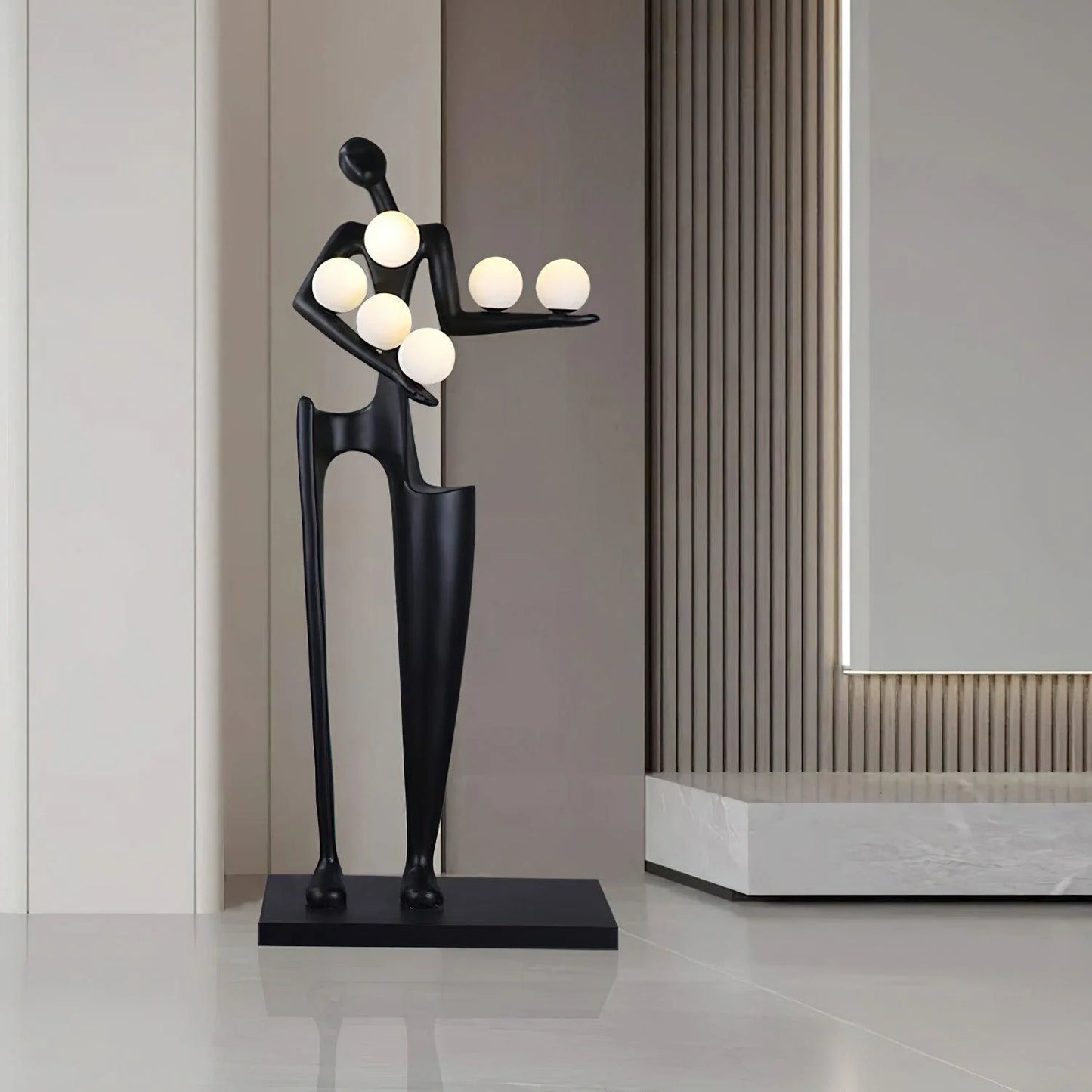 Lámpara de pie Escultura Figura de Bienvenida