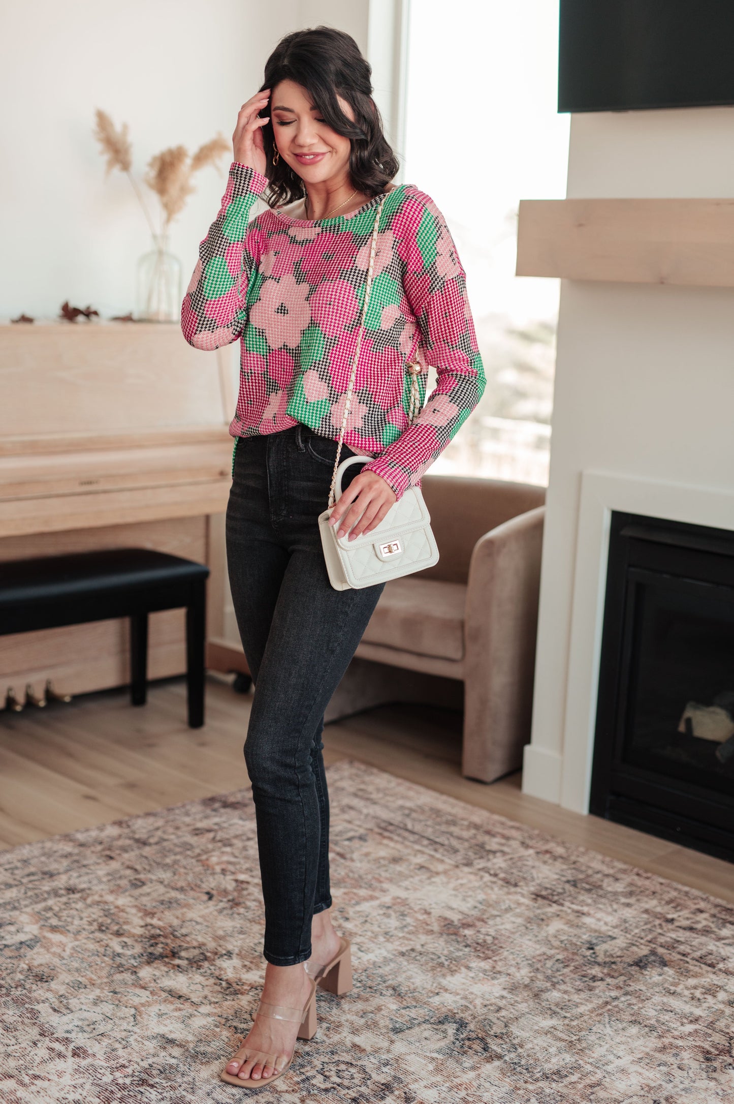 Top floral para chat grupal