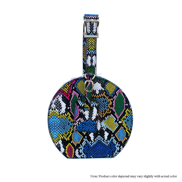 Bolso con adorno de serpiente multicolor