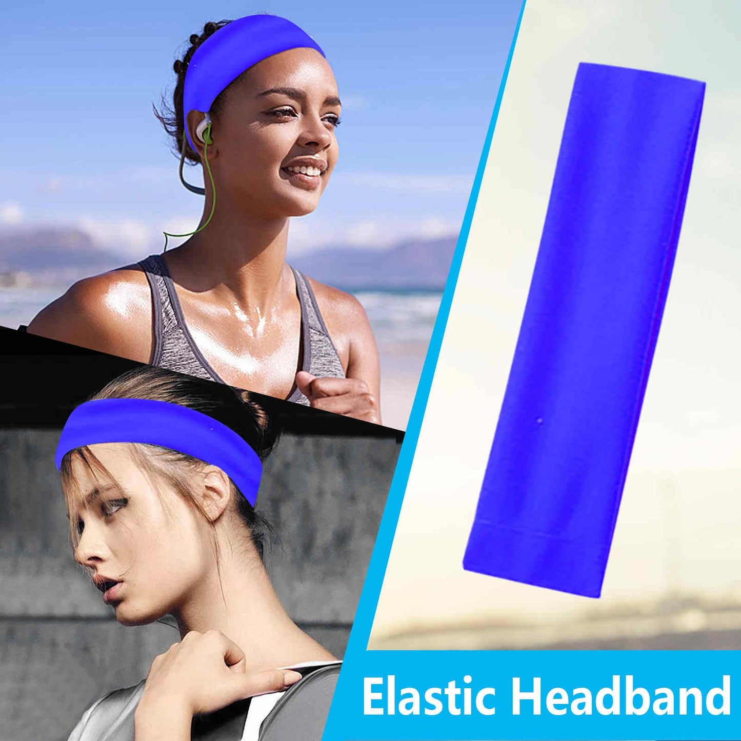 FlexFit Vibe Headband – Unisex Elastic Sports Hair Band for Fitness & Style