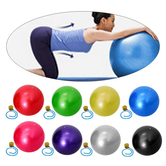 Pelota de yoga deportiva a prueba de explosiones de 55 cm con bomba, pelota suiza de equilibrio, estabilidad para gimnasio, fitness, pilates, ejercicio, masaje