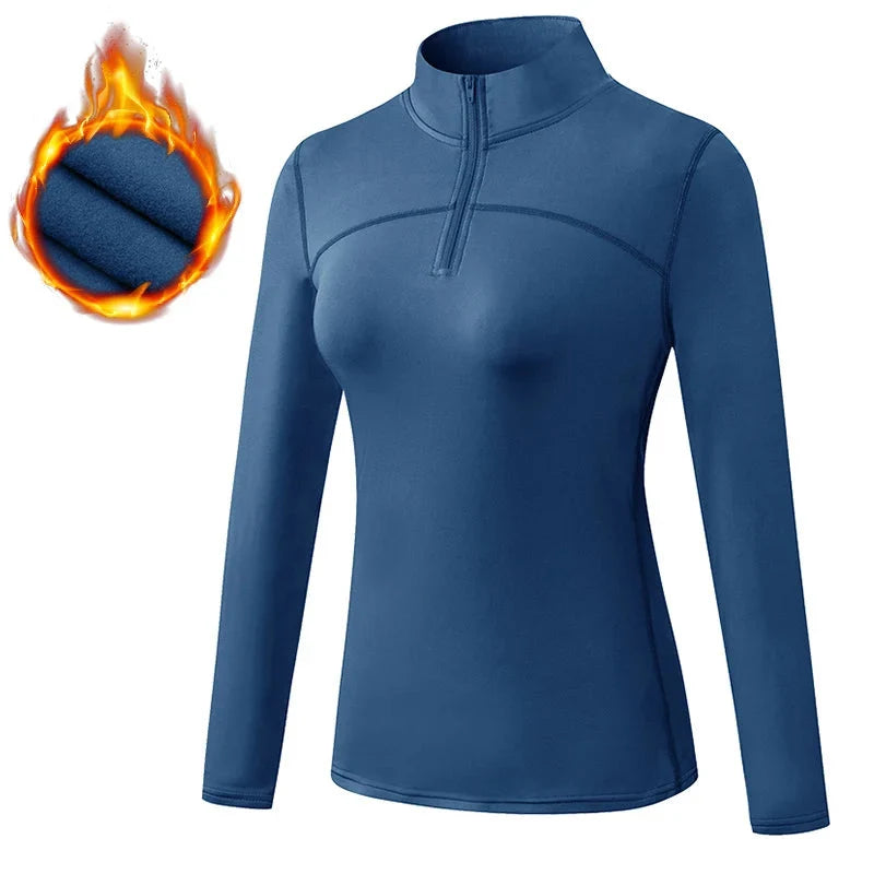 Breathable  Moisture Wicking Sports Top with Zipper