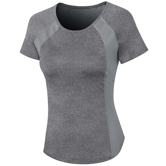 Women's Breathable Mesh Running Shirt   Quick Dry  Elastic Yoga Top