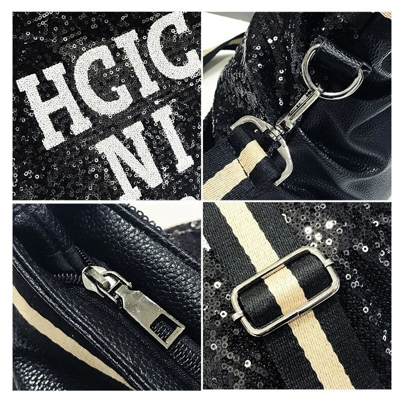 Sparkling Shoulder Bag: Large Tote for Travel