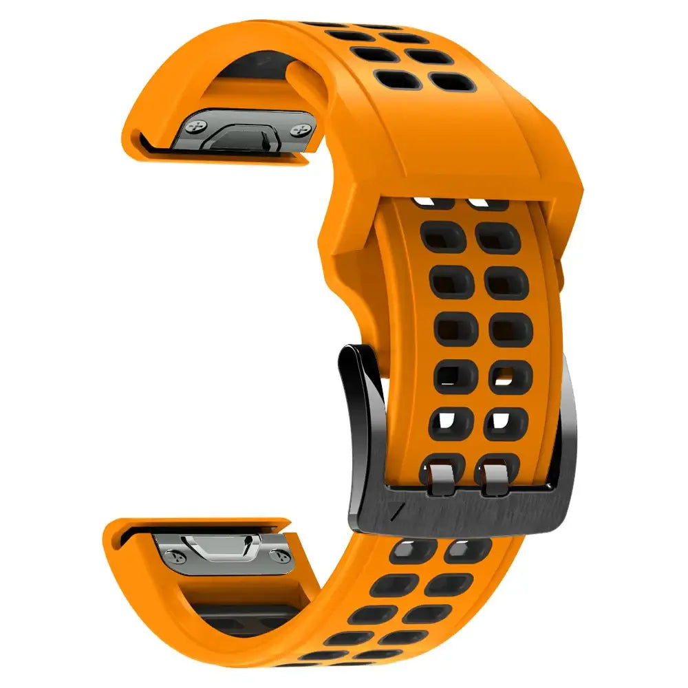 Garmin QuickFit 22/26mm Silicone Band, Solid or Two-Tone Perforated