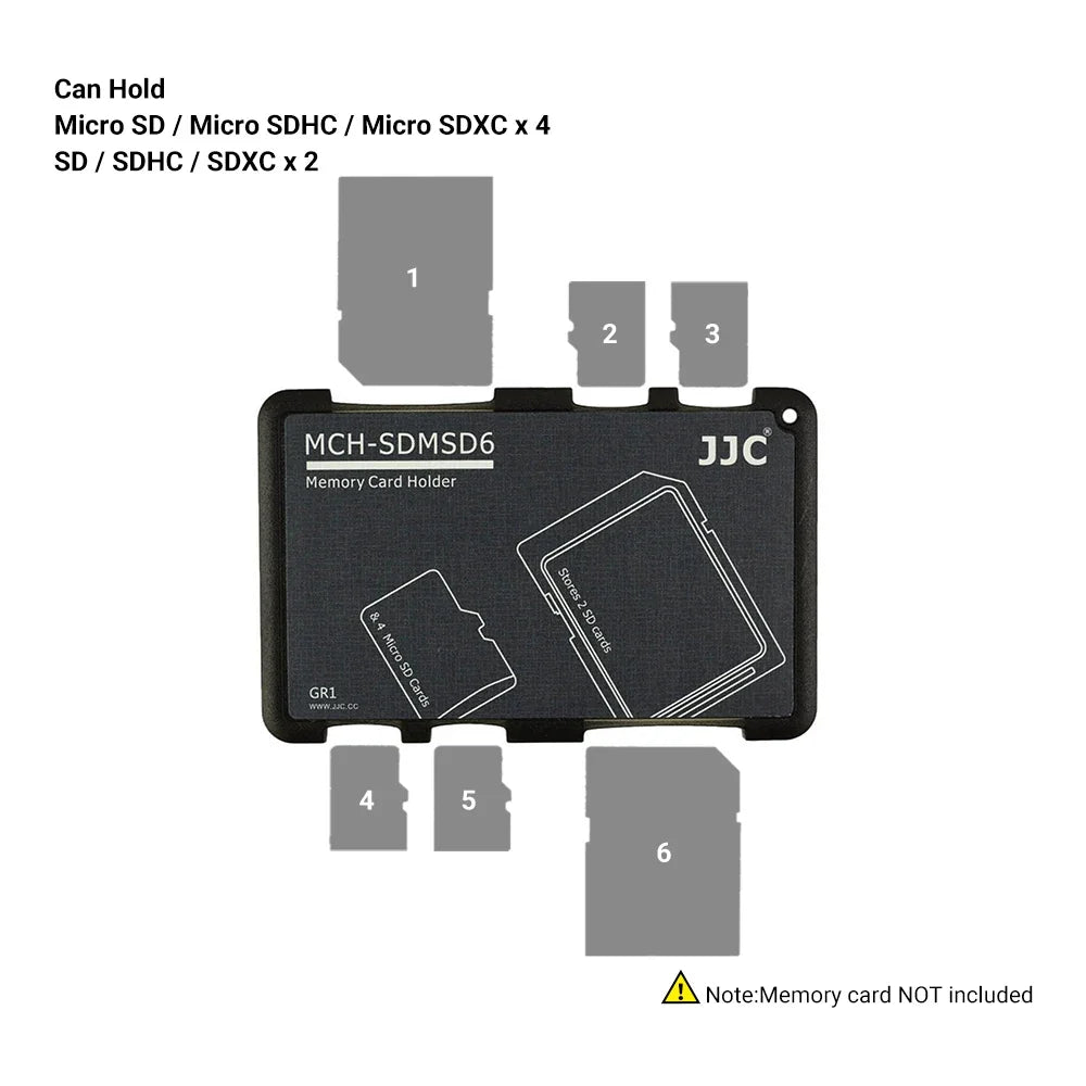 JJC Thin Micro SD Card Holder SD Card Case Wallet Credit Card Size for SD Micro SD TF Cards Hard Shell Camera Photo Accessories