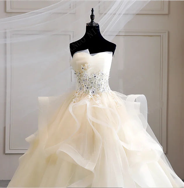 Vestidos de Quinceañera Fiesta de Gala Encaje Bordado Sin Tirantes Vestido de Fiesta Personalizado Vestido de Quinceañera Tallas Grandes Vestido de Quince Robe