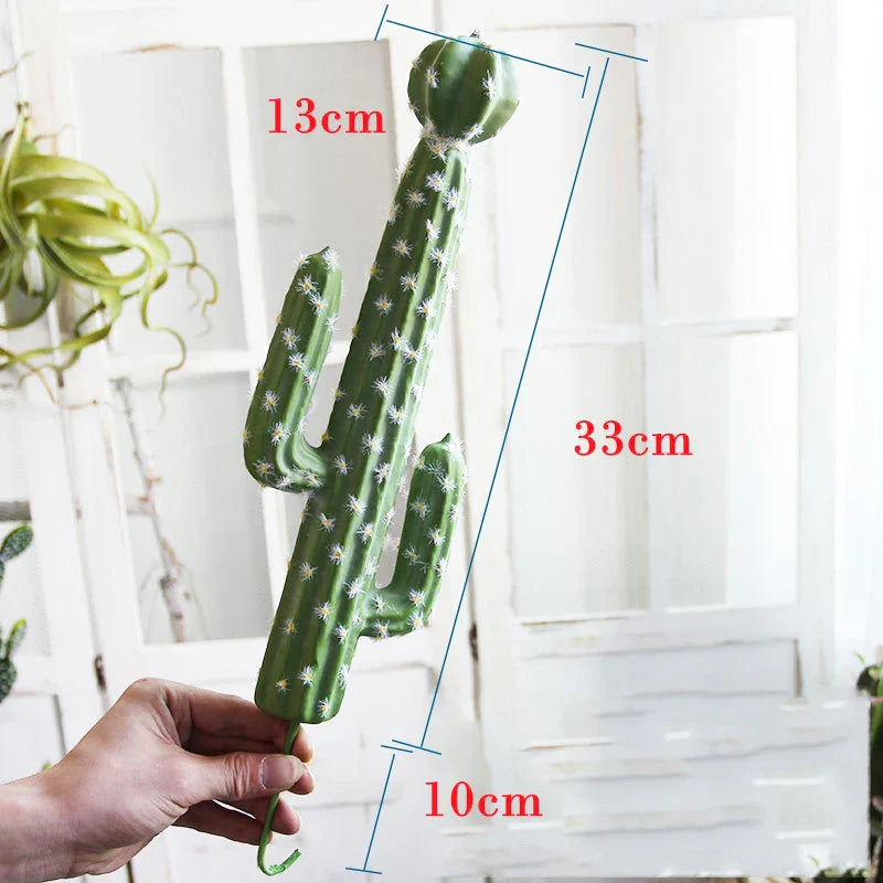 Dlight Decor 43cm Desert Cactus Plant with Foam Thorn Ball for Home and Garden Decor