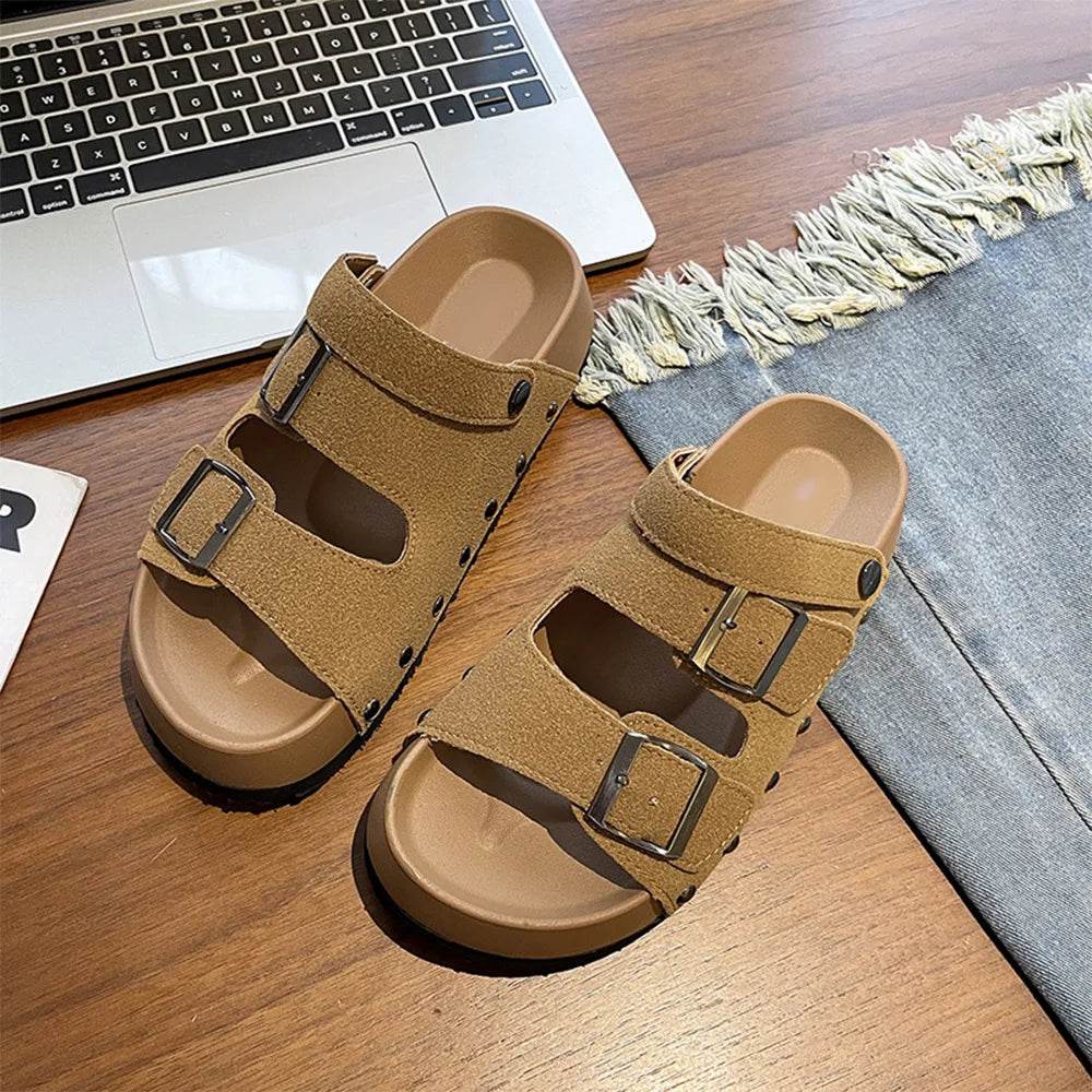 Sandalias de mujer de fondo grueso con aumento de altura a la moda