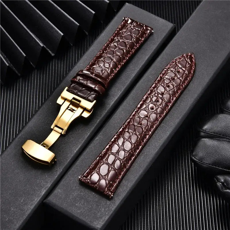 Huawei Watch & Watch GT Crocodile-Pattern Leather Clasp Band