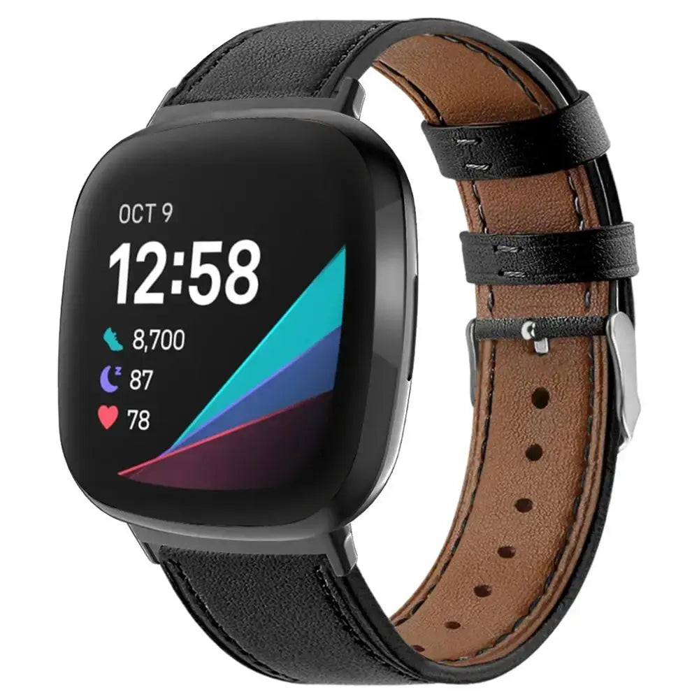 Fitbit Versa 4, Versa 3, Sense 2 & Sense Classic Leather Strap