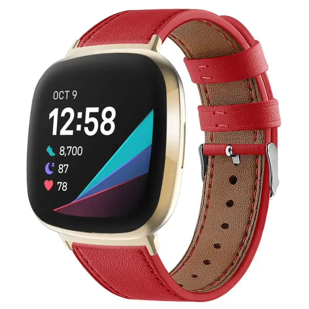 Fitbit Versa 4, Versa 3, Sense 2 & Sense Classic Leather Strap