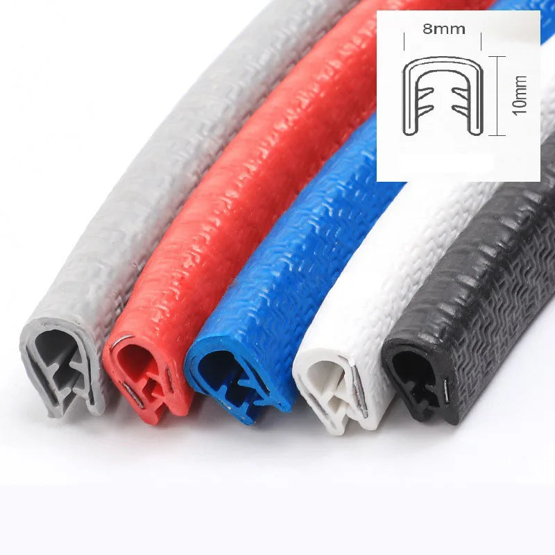 Kcimo Car Door Protector Edge Scratch Strip Guard Trim Car Door Noise reduction Anti Collision Protection With Steel Carstyling