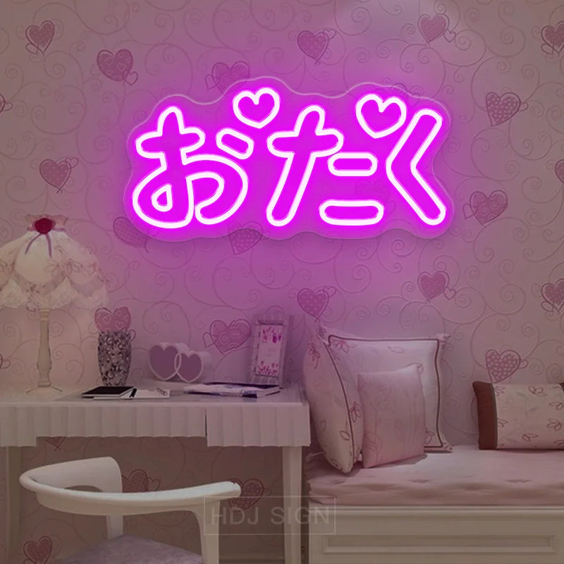 Letrero luminoso de neón "Otaku"