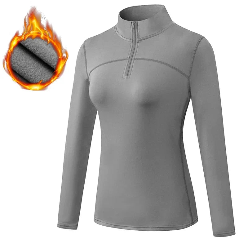 Breathable  Moisture Wicking Sports Top with Zipper