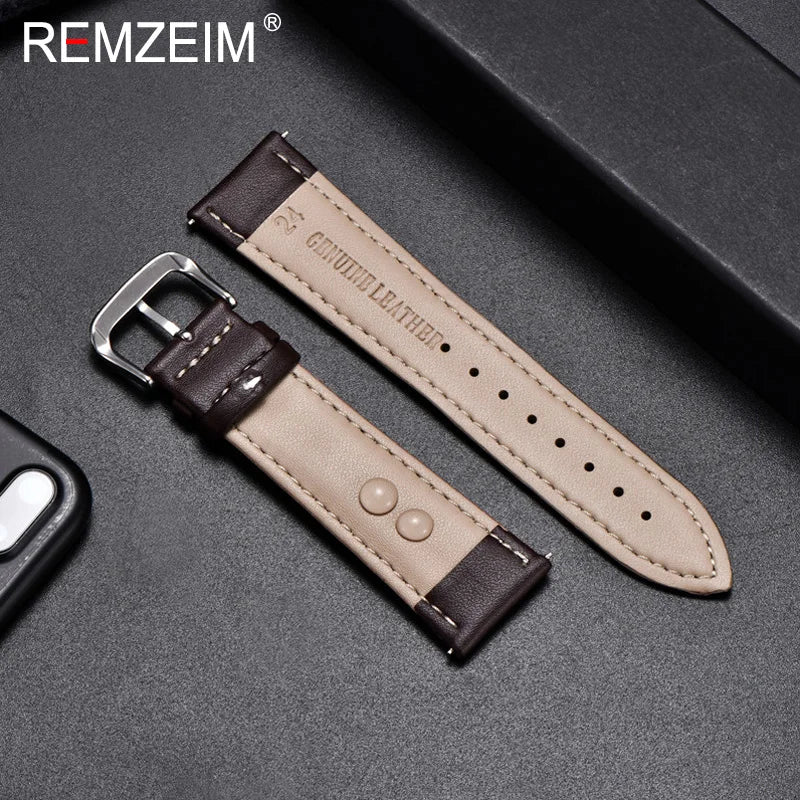 OnePlus Watch Soft Calfskin Band, Plain or White Stitching