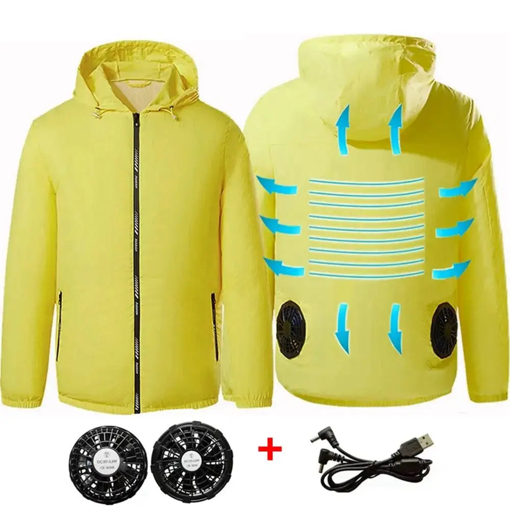 Summer Essentials Portable USB Electric Fan Cooling Jacket for Men