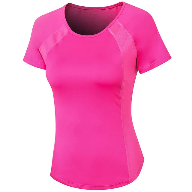 Women's Breathable Mesh Running Shirt   Quick Dry  Elastic Yoga Top
