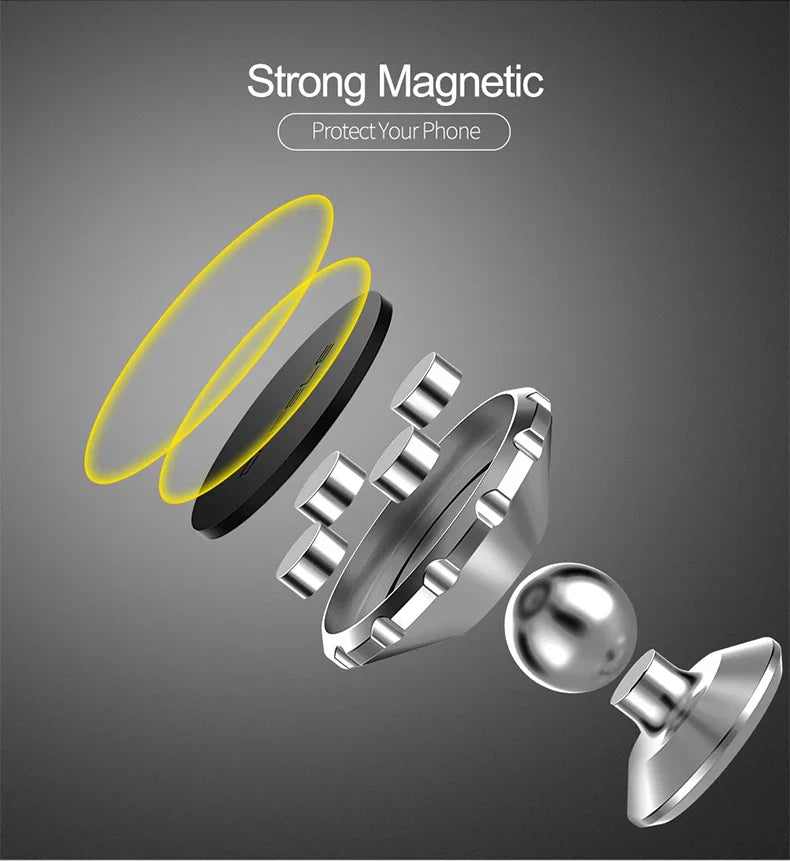 CAFELE Magnetic Car Phone Holder for iPhone 16 15 14 13 12 11 Car Mount Stand for Cell Phone Strong Magnet Power Aluminum Alloy