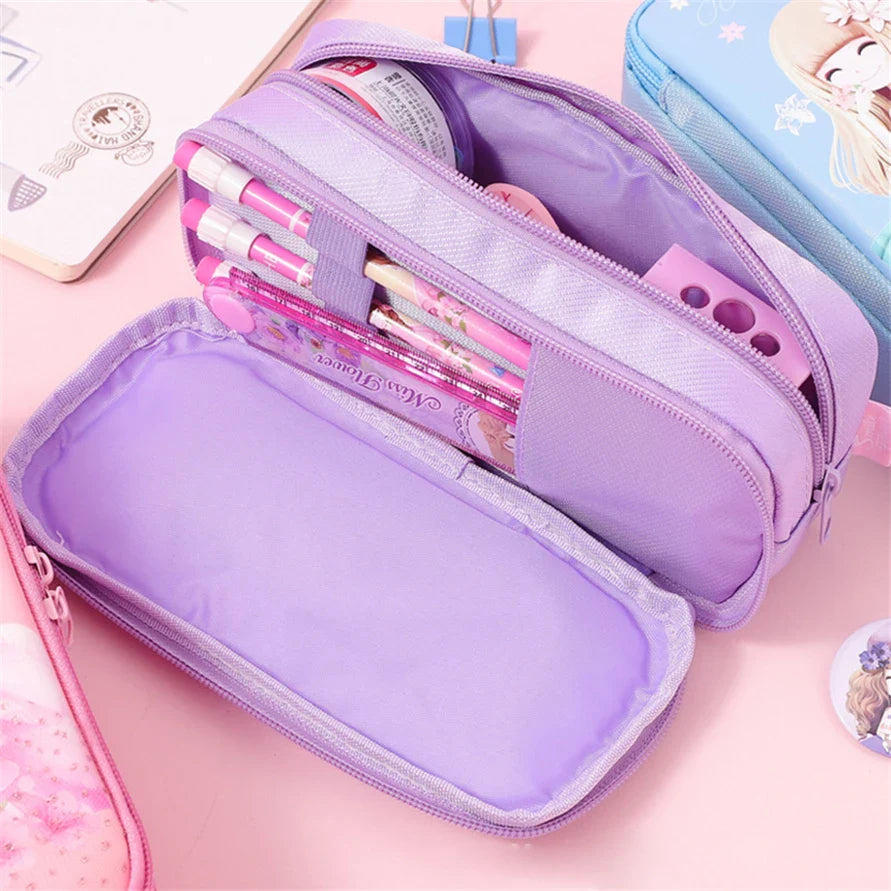 Estuches de lápices de niña kawaii