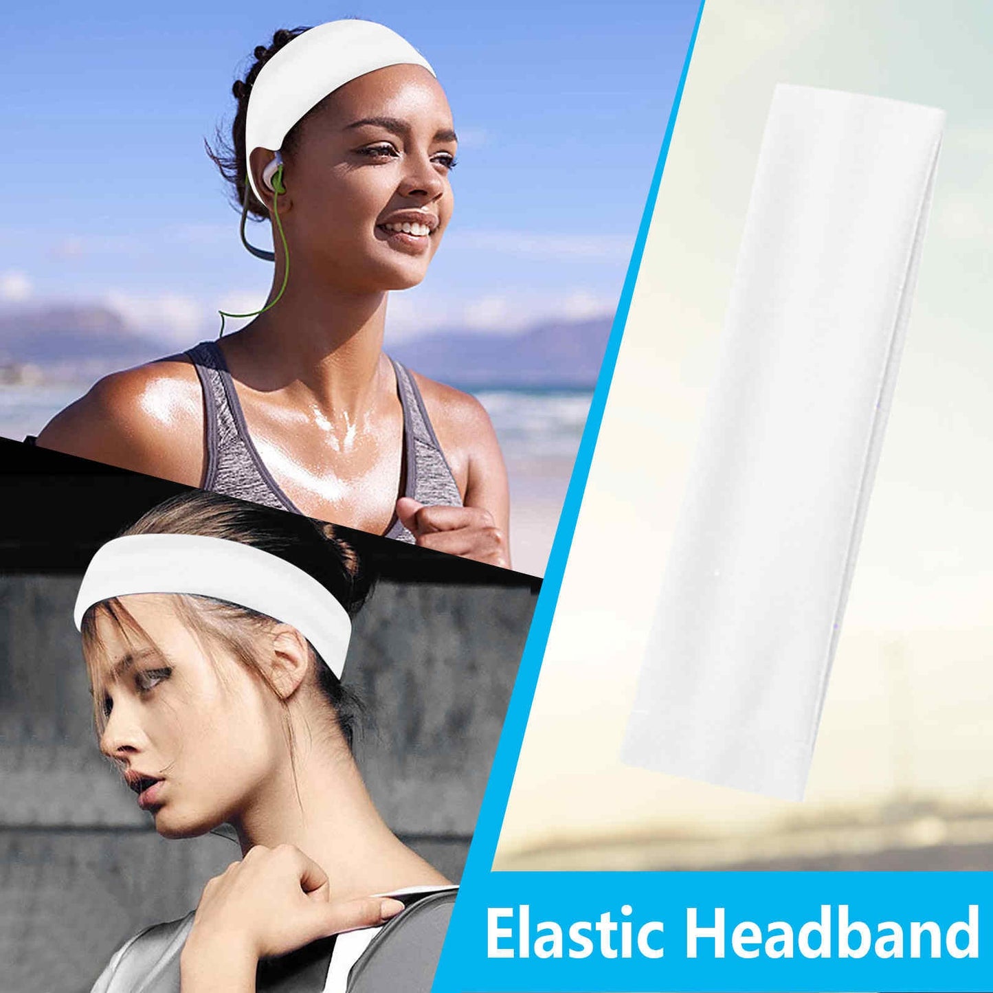 FlexFit Vibe Headband – Unisex Elastic Sports Hair Band for Fitness & Style