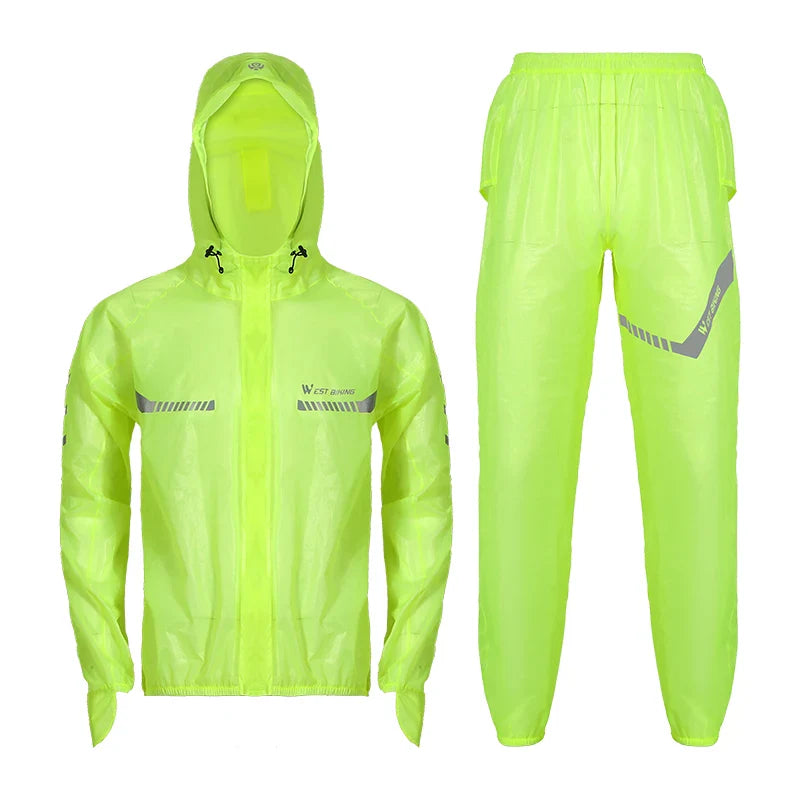 WEST BIKING Cycling Raincoat Waterproof Windproof Raincoat Reflective MTB Road Bike Cycling Jacket Pants Suit Men Women Clothes