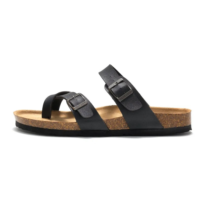Nuevas zapatillas de corcho para hombre de verano, sandalias de moda para hombre para exteriores