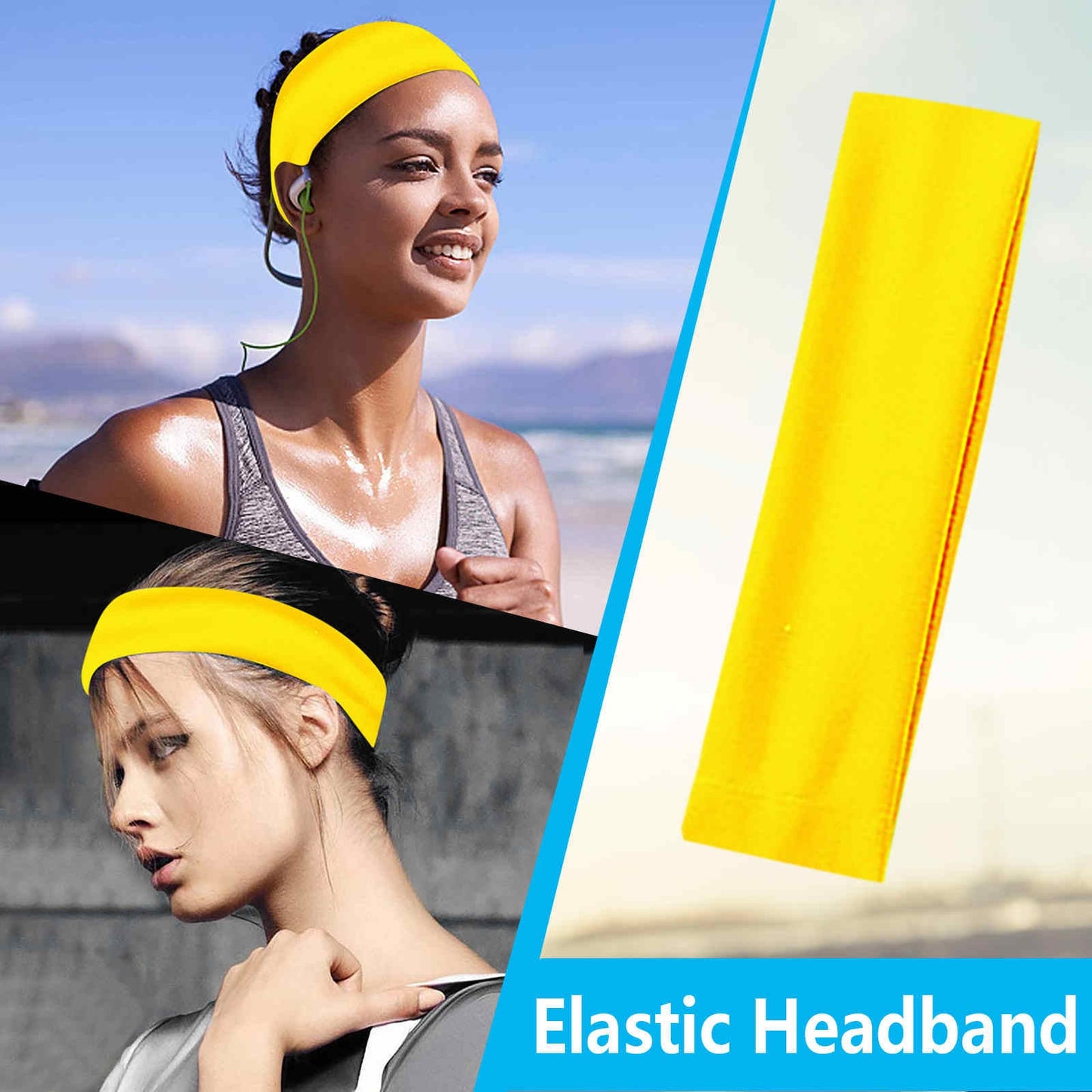 FlexFit Vibe Headband – Unisex Elastic Sports Hair Band for Fitness & Style