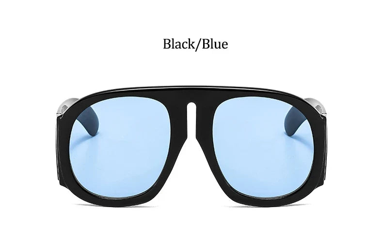 Gafas de sol de piloto con lentes degradadas para mujer, de moda, de marca, de montura grande, transparentes, para mujer 2021, gafas de sol transparentes