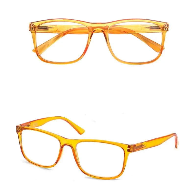 Oversize Reading Glasses Men Women Rectangle Frame Sun Readers Eyeglasses Spring Hinge Lightweight Wear with Diopter +1.0 - +4.0