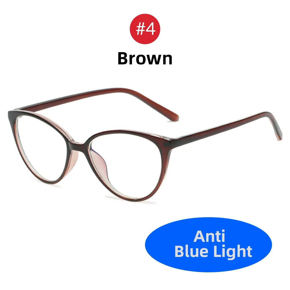 VIVIBEE Women Cat Eye Blue Light Blocking Glasses Office Computer Glasses Frame Female Leopard Ladies 2026 Fashion Goggles