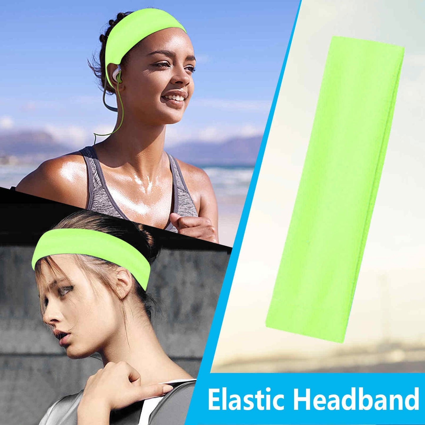 FlexFit Vibe Headband – Unisex Elastic Sports Hair Band for Fitness & Style