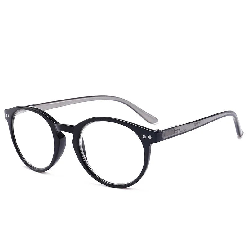 Reading Glasses Women Round Frame PC Reading Glasses for Men Spring Hinge