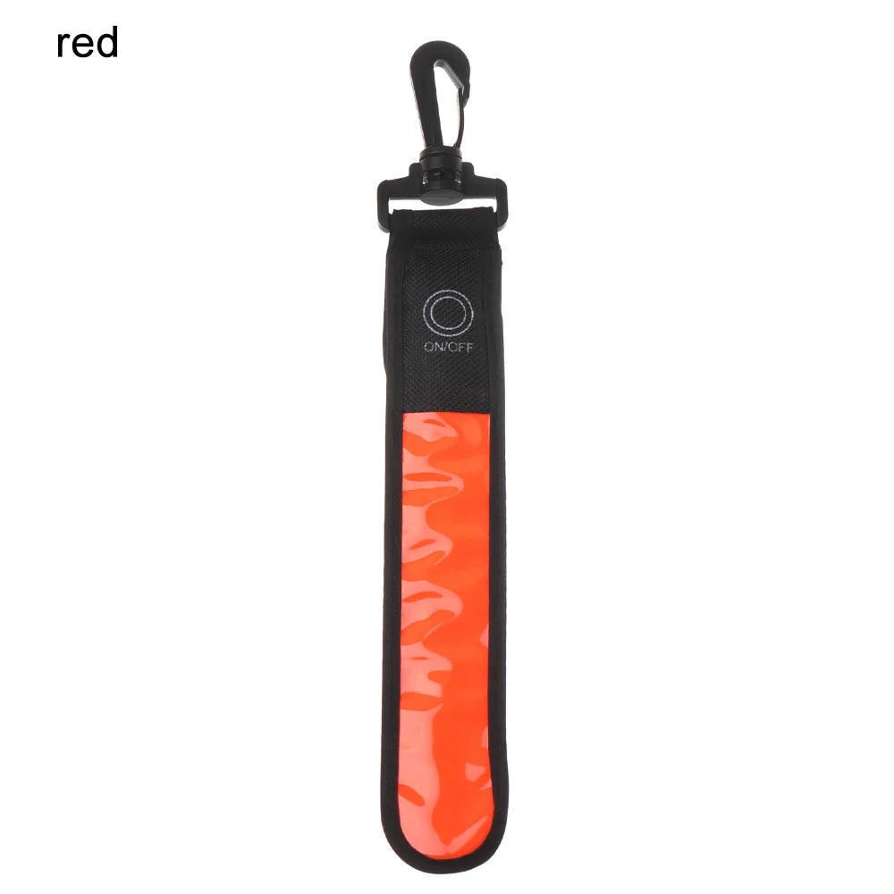 1Pc LED Glowing Luminous Reflective Safety Alert Hand Strap Wristband Bicycle Armband Light Backpack Hanging Light Night Running