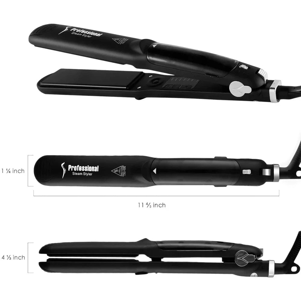 Hair Straightene Professional Steam Flat Iron Ceramic Tourmaline 450F Fast Straightening Curler Vapor Hair Styling Tool