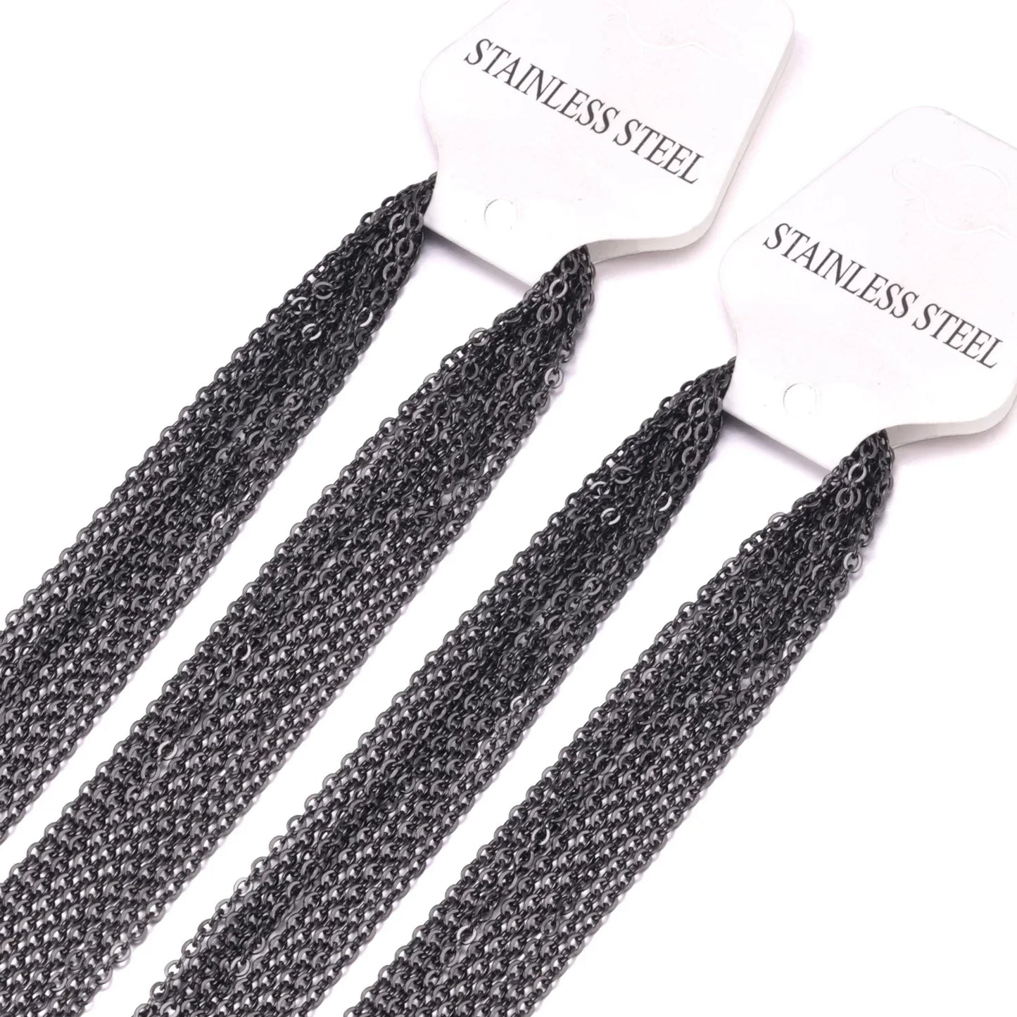 LUXUKISSKIDS Stainless Steel Chains DIY Jewelry Making O-Chain Necklace 10pcs/Lots 1.5/2MM Woman Accessories Choker 18K Golden