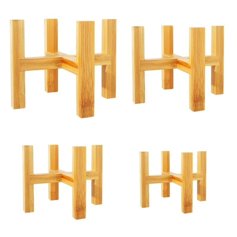 Four-legged Wood Flower Pot Holder Plant and Succulent Flower Pot Base Display Stand Home Garden Patio Decoration Shelf Drop Hip