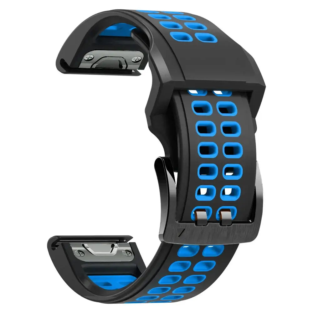 Garmin QuickFit 22/26mm Silicone Band, Solid or Two-Tone Perforated