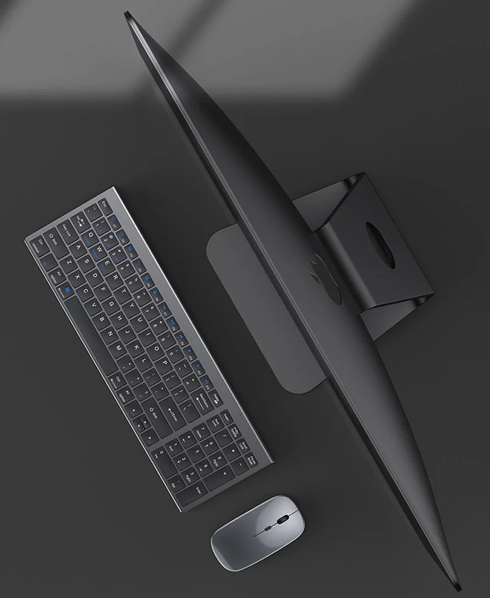 Bluetooth 5.0 2.4G Wireless Keyboard and Mouse Combo Mini Multimedia Keyboard Mouse Set for Laptop PC TV iPad Macbook Android