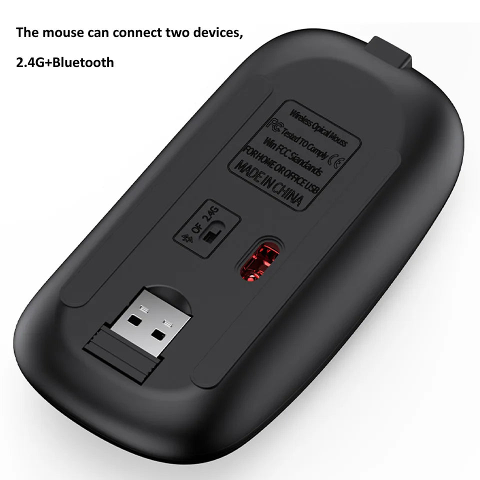 Bluetooth 5.0 2.4G Wireless Keyboard and Mouse Combo Mini Multimedia Keyboard Mouse Set for Laptop PC TV iPad Macbook Android